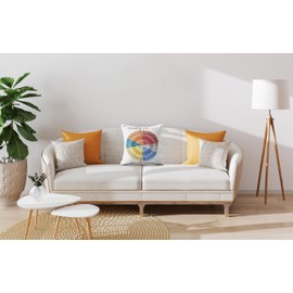 Wheel of Emotions Feelings Throw Pillow Covers 18x18 inch The Wheel of Feels Pillowcases Home Decor for Bed Couch Sofa Therapy Office Living Room Cushion Covers Counselor Physical Therapist Gifts