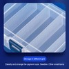 Plastic Boxes Grids, 5 Grid Organizer Box Clear Visible Organizer