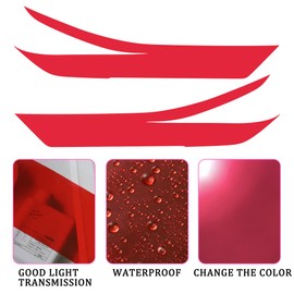 TOMALL 1 Pair Headlight Vinyl Films Smoke Tint Compatible with Honda 11th Gen Accord 2023 2024 Light Transmission Tint Wrap Exterior Self-Adhesive Sticker Decorations Trim (Red)
