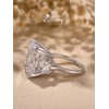 Effinny 10ct Luxurious Crushed Ice Radiant Cut Three Stone Engagement