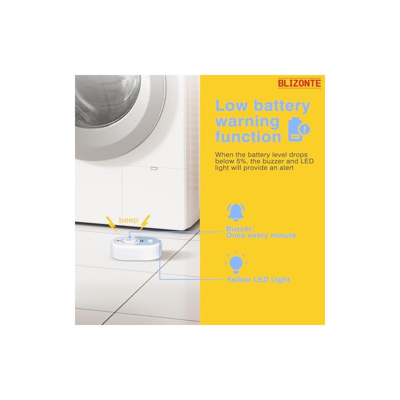 Water Leak Detector with 5-Year Battery Life - 3 Pack