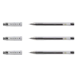 Pilot G TEC C4 Gel Pen Set of 3 Black