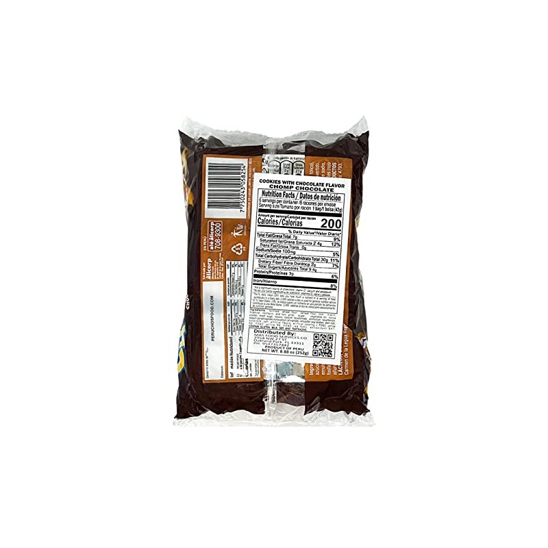 Victoria Galleta Chomp Sabor Chocolate | Chomp Peruvian Chocolate Cookie