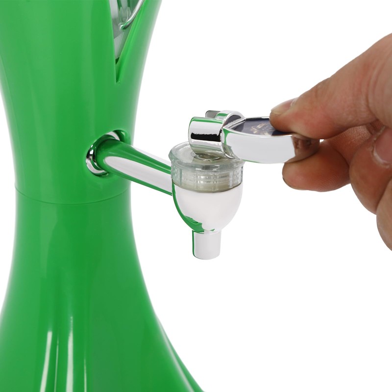 SHZICMY Green 3L Liquor Tower Dispenser, Iced Beverage Dispenser with