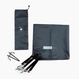 MoonWall - Vehicle Privacy Screen Attachment for MoonShade - attaches to 7 ft. Side of MoonShade Vehicle Awning (Short, Shadow Blue)