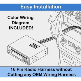 Wire Harness Replacement for Alpine Car Radio CDA-9886 CDE-121CDE-143BT CDE-153BT CDE-172BT CDE-175BT CDE-9881 CDE-HD137BTCDE-SXM145BT CDE-W235BT CDE-W265BT UTE-42BT UTE-52BT UTE-62BT UTE-73BT