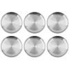 TTZEZE 304 Stainless Steel Plates,Silver Round Dinner Dishes,Feeding Serving Camping