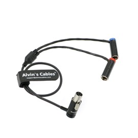Alvin's Cables Low-Profile TA5F to Dual TA3M Audio-Cable for Wisycom-MCR54| Lectrosonics-DCHR-Receiver LP Mini-XLR-5 Pin Female to Two LP Mini-XLR-3 Pin Male Splitter Cable for Canon-C70 Camera