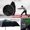 DSWINCE Curved Handle Umbrella Windproof, Automatic Open Umbrella for Men