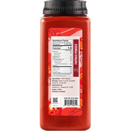 Soeos Paprika Powder, 16 oz (Pack of 1), Sweet Paprika Seasoning for Marinade, Cooking, Grilling, Dipping, Perfect for Chicken, Pork, Beef and Vegetables