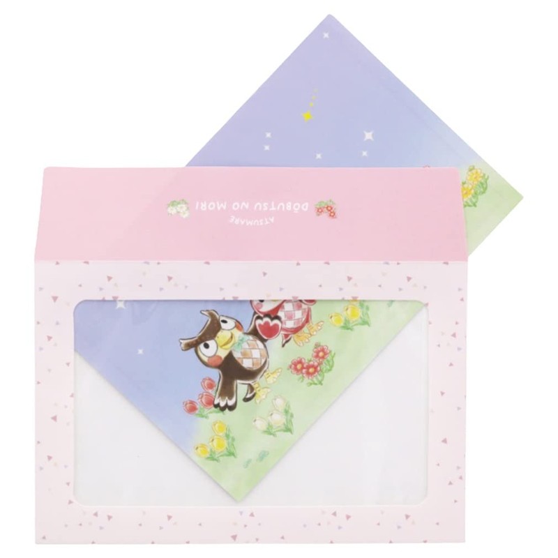 Sunstar Stationery Atsume Animal Crossing, Letter Set, Pink S8905770