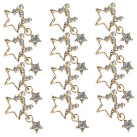TOVINANNA 20Pcs Gold Star Nail Charms Rhinestone Nail Art Jewelry for Nails Durable Decorative Nail Gems for Fashion Forward Manicure Stylish Nail Decorations with Stunning Shine