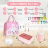 Aosihui Caja Fiambrera Kit 27pz Con 1400ml Loncheras Vajilla Y