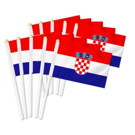 Pack of 25 Croatia Handheld Flag, Croatian Decor Hand Held Flag, Decoration Banner Hand Croatia