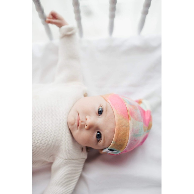 Copper Pearl - Gorro de bebé con nudo elástico y