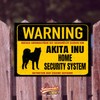 Akita Inu Japan Dog Sign Warning Security System Door Sign
