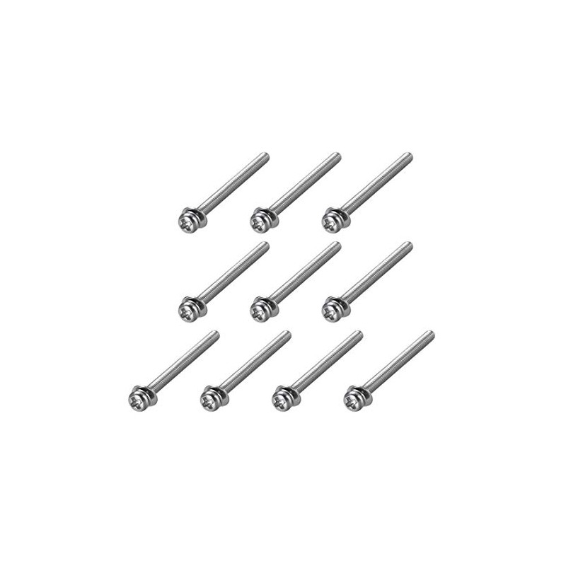 sourcing map M3 x 50mm 304 Stainless Steel Phillips Pan