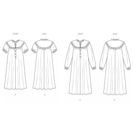 Simplicity SEWING PATTERN Sew Women Clothes Clothing Nightgown Long Short Sleeves Easy 7015