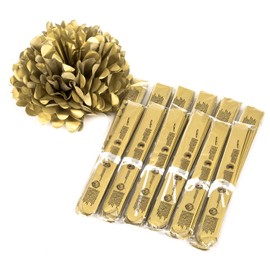 MOWO Gold Tissue Paper Flower Party Favor 12pc