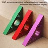3in Right Angle Measure Ruler Thick Aluminum Alloy 45 Degree