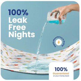 IMPROVIA® Toddler Bed Wetting Pad – 2 Pack 34x36 Waterproof Mattress Protector with Wings – Ultra Absorbent, Fast Drying, Non-Slip Washable Underpad for Kids & Potty Training – Space Design