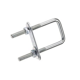 TOP-VIGOR 2 sets M6 Square U-Bolts, 30mm Inner Width 80mm Length Steel U-Bolts with Nut, Plate, Washer for Building Installations Mechanical Parts Connection Cehicles Ships