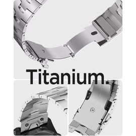 Miimall 26mm Titanium Metal Band Compatible for Fenix 8 51mm/Enduro 3 51mm/Fenix 6X Pro/7X Pro/5X Plus,22mm Band for Garmin Fenix 8 47mm/E 47mm/Fenix 6 Pro/7/5 Plus/Epix Pro 51mm,Silver
