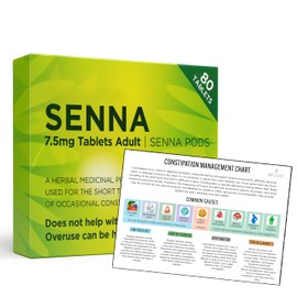 Wilosc Constipation Relief for Adults x 80 Tablets Including Handy Wilosc Constipation Management Chart for Long Term Management.