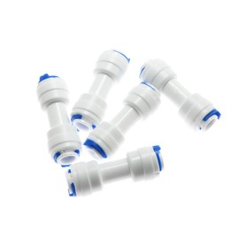 Maxmoral 5PCS Pipe Fitting 1/4" OD Quick Straight Connect Push In to Connect Water Tube Fitting Connector