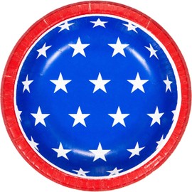 Creative Converting Patriotic Stars Paper Bowl, 20 oz, Multicolor