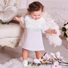 4 Pcs Infant Baby Baptism Bib and Socks for Girl