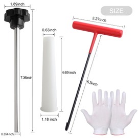 45 PCS Valve Stem Core Removal Replacement Tool Kit, Tire Valve Stem Removal Tool and TR412, TR413, TR414 Tire Snap in Short Rubber Valve Stem, 4 Way Valve Core Remover
