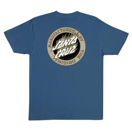 SANTA CRUZ Flamed MFG Dot S/S Heavyweight T-Shirt Blue Dusk Med Mens