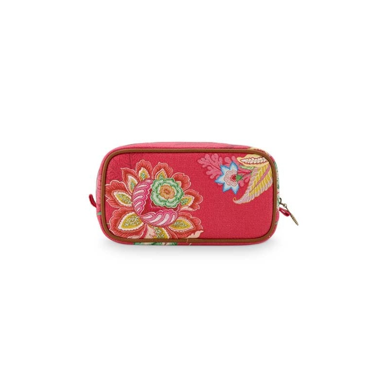 Pip Studio Jambo Flower Square Beauty Bag, Red, Small
