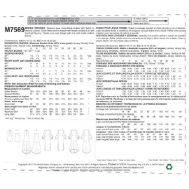 McCall's Patterns Column And Mermaid-Style Dresses With Bodice And Sleeve Variations 17.00 x 0.5 x 0.070 cm