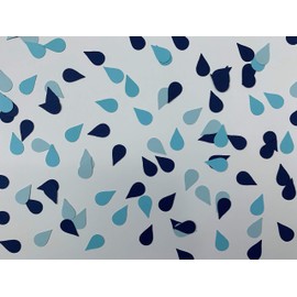 Shades of Blue Rain Drop Confetti - Blue Baby Shower Decorations - Boy Baby Shower Decorations - Rain Drop Decorations - Rain Shower - Baby Sprinkle Party - 300 pieces