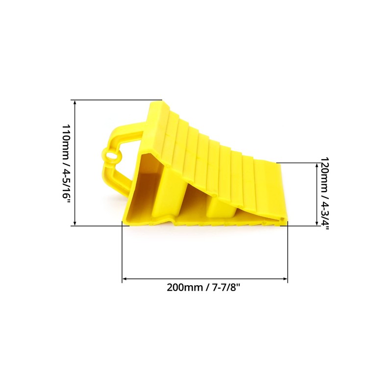 QWORK® Set of 2 wheel chocks, brake chocks for trailers,