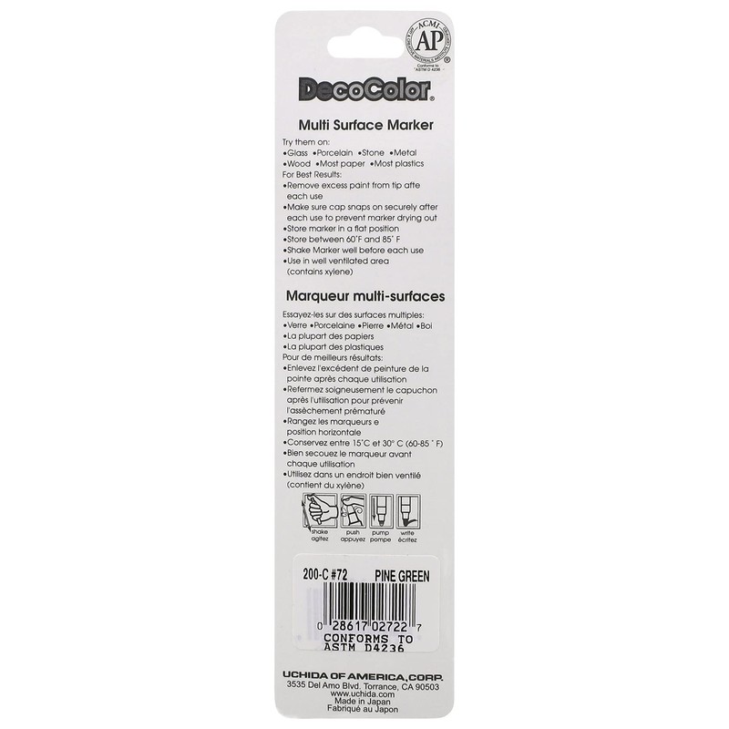 Uchida 200-C-72 Marvy Deco Color Fine Point Paint Marker, Pine