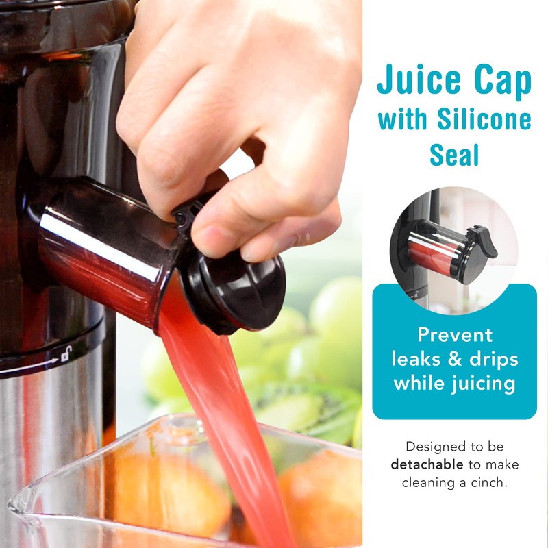 Shine Kitchen Co SJV-107-A Cold Press Slow Masticating Juicer, Stainless