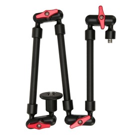 Adjustable Articulating Arm, 31in/78cm Magic Arm Mount 360 Degree Rotation Adjustable Extension Rod with 1/4in 3/8in Screws, for LED Light, Microphone, Monitor