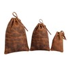 Leather Drawstring Pouch multipurpose Medieval coin waist bag, Vintage Brown,