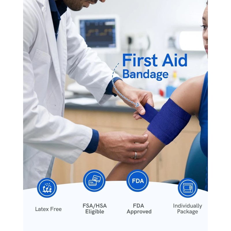 Unbranded First Aid 2 Inch x 5 Yards 6 Pcs