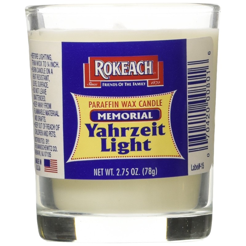 Rokeach Memorial Yahrzeit Tumbler, 1-count (Pack of 24)