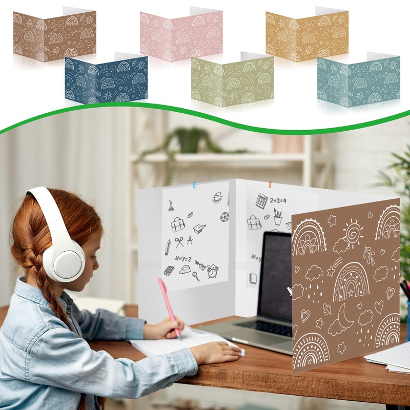 Cinrobiye 24 Pcs Boho Privacy Folders Standard for Students Cardboard