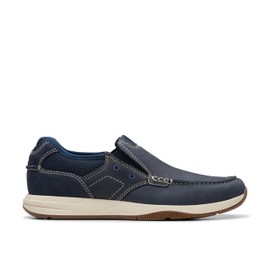 Clarks Collection Men's Sailview Step Loafer, Navy Nubuck, 11.5 Wide US