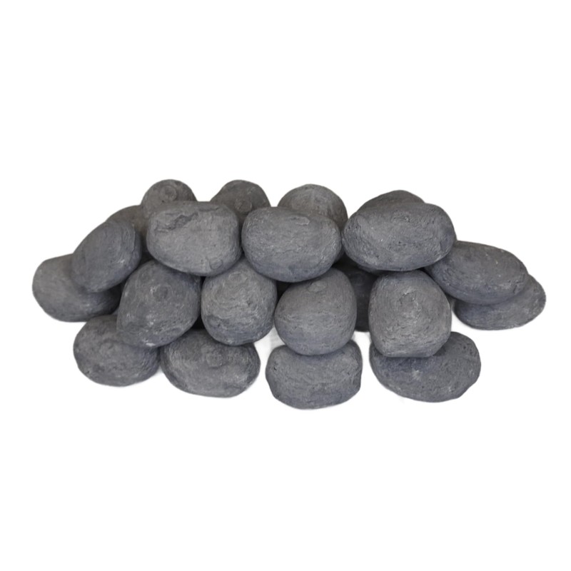 15 GAS FIRE REPLACEMENT PEBBLES 5 WHITE 5 GREY 5