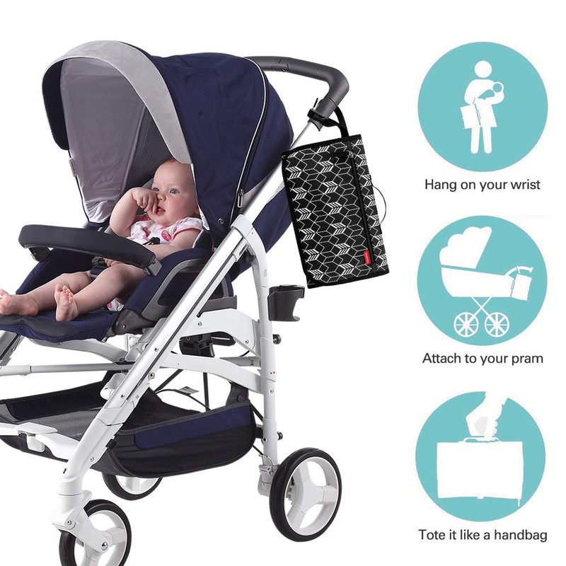 Lekebaby Portable Nappy Changing Mat Travel Baby Change Mat with