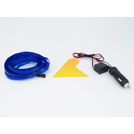 Electrical Wire 5 m/16 feet Flexible Soft Hose Wire, Light Neon Glow, Car Rope Strip Light, Christmas Decoration, DC 12 V for Car, 360 degrees of Illumination, blue
