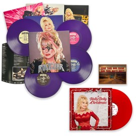 Dolly Parton Deluxe Christmas Vinyl Collection: Rockstar Special Edition (Purple Vinyl)+ Holly Dolly Christmas (Red Vinyl) + Including Bonus Art Card
