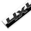 Chrome Finish Metal Emblem 4X4 Badge (Black Letter)